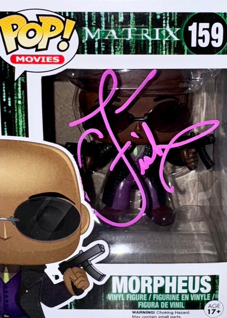 Laurence Fishburne Signed Funko Pop #159 Morpheus (The Matrix) - Beckett COA